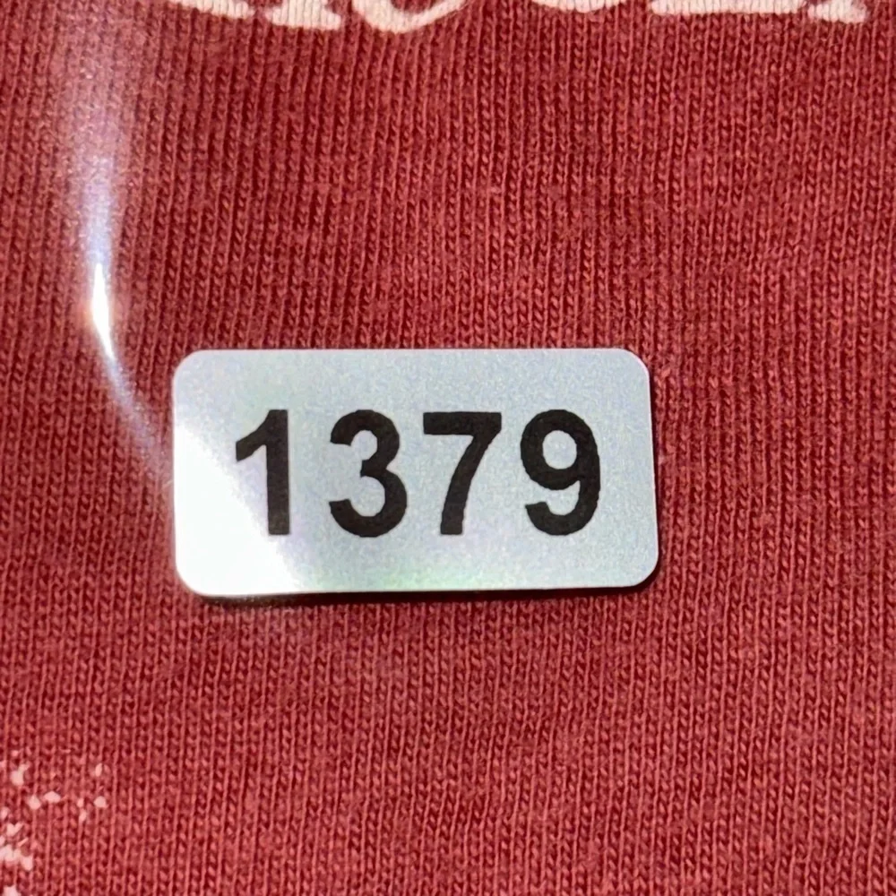 J. Crew Red and White Artistic Short Sleeve Tee